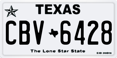 TX license plate CBV6428