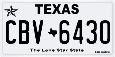 TX license plate CBV6430
