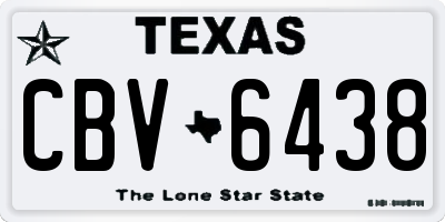 TX license plate CBV6438