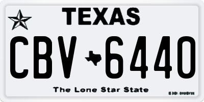 TX license plate CBV6440