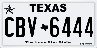 TX license plate CBV6444