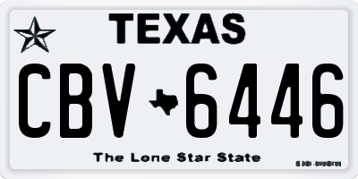 TX license plate CBV6446