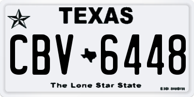 TX license plate CBV6448