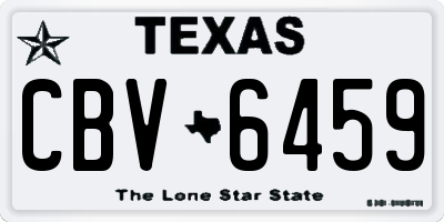 TX license plate CBV6459