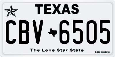 TX license plate CBV6505
