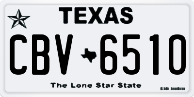 TX license plate CBV6510