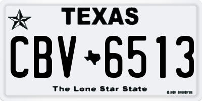 TX license plate CBV6513