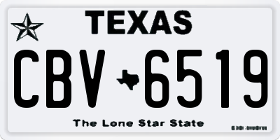 TX license plate CBV6519