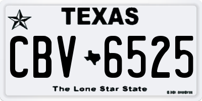 TX license plate CBV6525