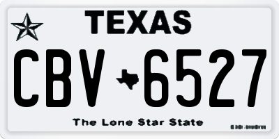 TX license plate CBV6527