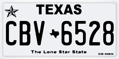 TX license plate CBV6528