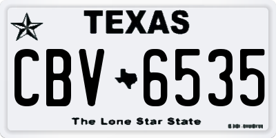 TX license plate CBV6535