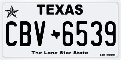 TX license plate CBV6539