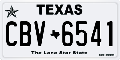 TX license plate CBV6541
