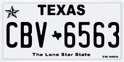 TX license plate CBV6563