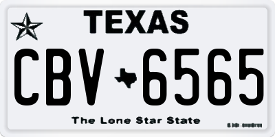 TX license plate CBV6565