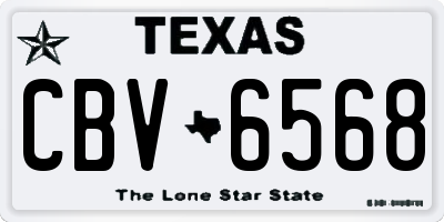 TX license plate CBV6568