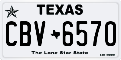 TX license plate CBV6570