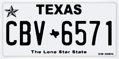 TX license plate CBV6571