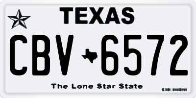 TX license plate CBV6572