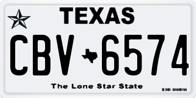 TX license plate CBV6574
