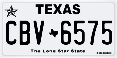 TX license plate CBV6575