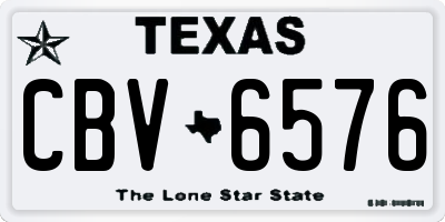 TX license plate CBV6576