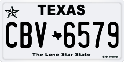 TX license plate CBV6579