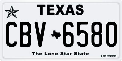 TX license plate CBV6580