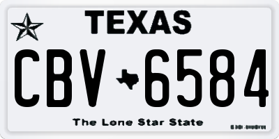 TX license plate CBV6584