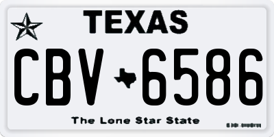 TX license plate CBV6586