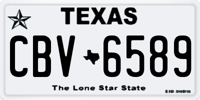 TX license plate CBV6589