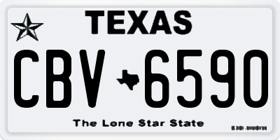 TX license plate CBV6590