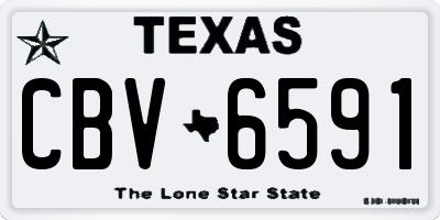 TX license plate CBV6591