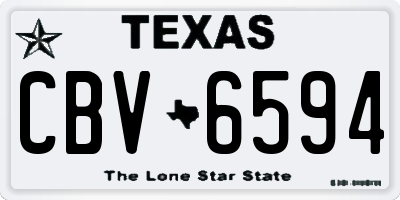 TX license plate CBV6594