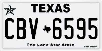 TX license plate CBV6595