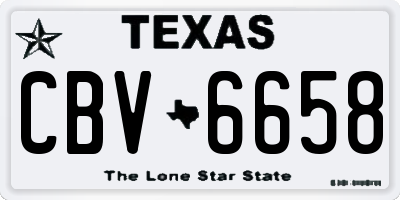 TX license plate CBV6658