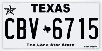 TX license plate CBV6715