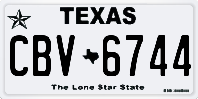 TX license plate CBV6744