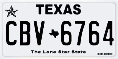 TX license plate CBV6764