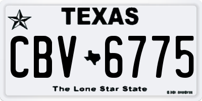 TX license plate CBV6775