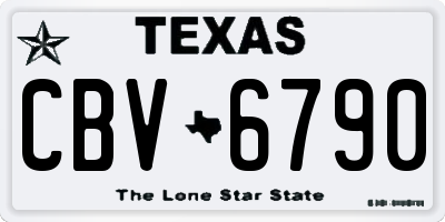 TX license plate CBV6790