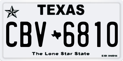 TX license plate CBV6810