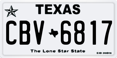 TX license plate CBV6817