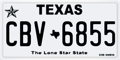 TX license plate CBV6855