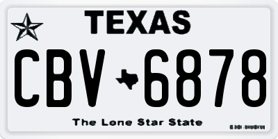 TX license plate CBV6878