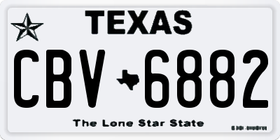 TX license plate CBV6882