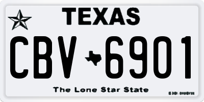 TX license plate CBV6901