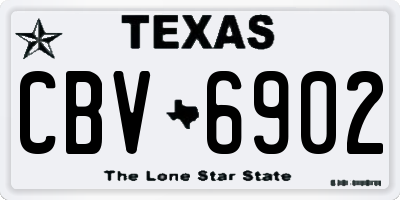 TX license plate CBV6902