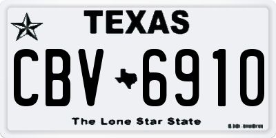 TX license plate CBV6910